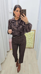 Camicia Elvira Marrone